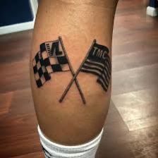 Tmc Tattoo Ideas, Victory Lap Tattoo, Tmc Tattoo, Nipsey Hussle Tattoos, Lifeline Tattoos, Calf Sleeve Tattoo, Tattoo Samples, Flag Symbol, Full Leg Tattoos