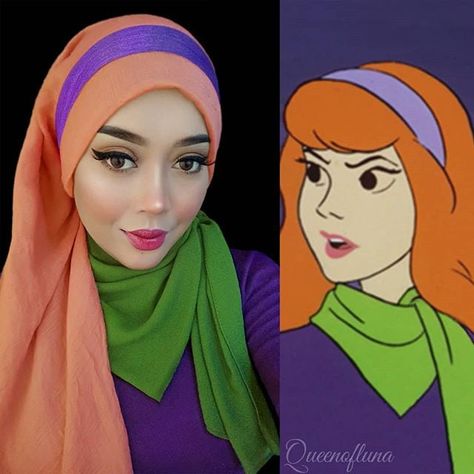 Daphne From Scooby-Doo Malaysian Makeup, Character Day Ideas, Daphne From Scooby Doo, Princess Fiona, Cartoon Cosplay, Feeling Nostalgic, Book Week Costume, Bride Of Chucky, Karakter Disney