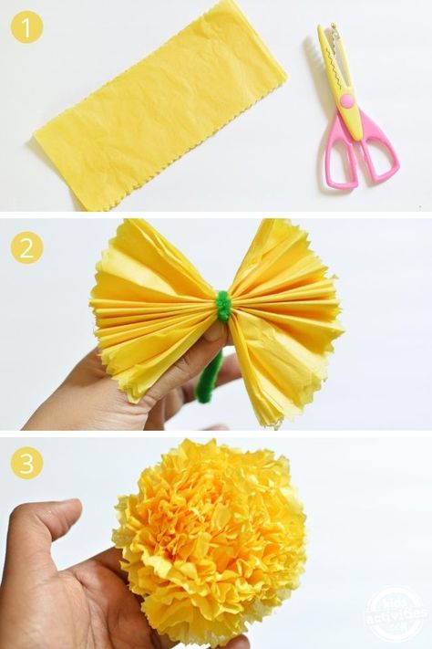 Tissue Paper Flowers Diy, Tissue Flowers, Diy Flores, Quilled Creations, How To Make Paper Flowers, Stovetop Potpourri, Handmade Flowers Paper, Orange Garland, Paper Flowers Craft