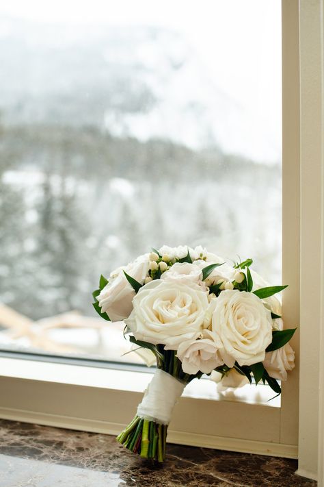 Bridal Bouquets of 2020 White Rose Bridal Bouquet, Winter Bridal Bouquets, Small Bridal Bouquets, White Rose Wedding Bouquet, Small Wedding Bouquets, Simple Wedding Bouquets, Bridesmaid Bouquet White, Fairmont Banff Springs, Fairmont Banff