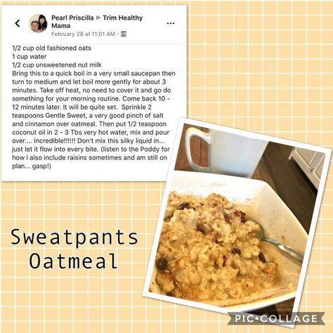 Thm Oatmeal, Thm E Breakfast, Trim Healthy Mama Meal Plan, Trim Healthy Mama Breakfast, Biggest Loser Recipes, Trim Healthy Mama (thm) Recipes, Trim Healthy Mama Recipe, Trim Healthy Mama Diet, Thm E Meals