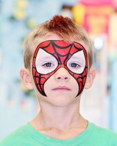 Kids Face Painting Easy, Face Paint Party, Carnaval Make-up, Easy Face Painting Designs, Festival Face Paint, Face Painting For Boys, Christmas Face Painting, Face Painting Tutorials, Spiderman Face