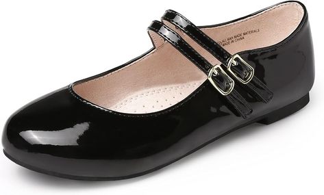 Amazon.com | MIXIN Girls Dress Shoes Mary Jane Shoes for Girl Ballet Flats Back to School Princess Wedding Shoes Black Size 12 | Flats Princess Wedding Shoes, Wedding Shoes Black, Girls School Shoes, Walking In The Park, Shoes For Girl, Girls Ballet Flats, Girls School Uniform, Shoes Mary Jane, Walking On The Street