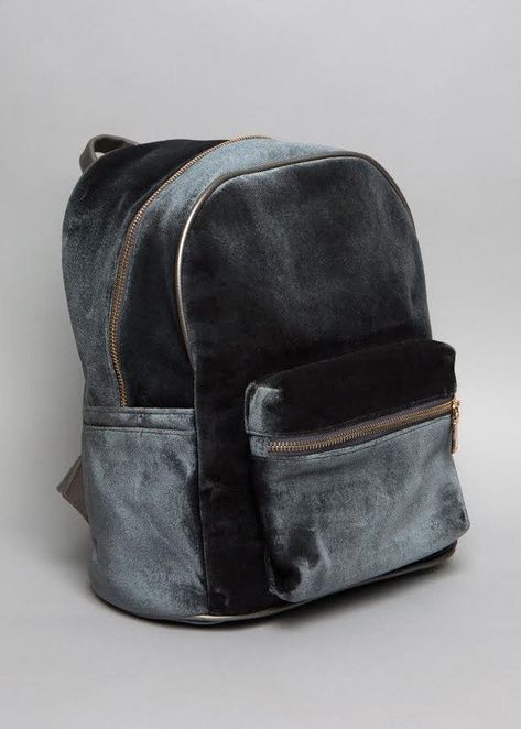 Velvet Backpack, Bag Pack, Grey Velvet, Backpack Bag, Velvet Bag, Backpack Purse, Handbag Backpack, Pocket Pouch, Leather Backpack