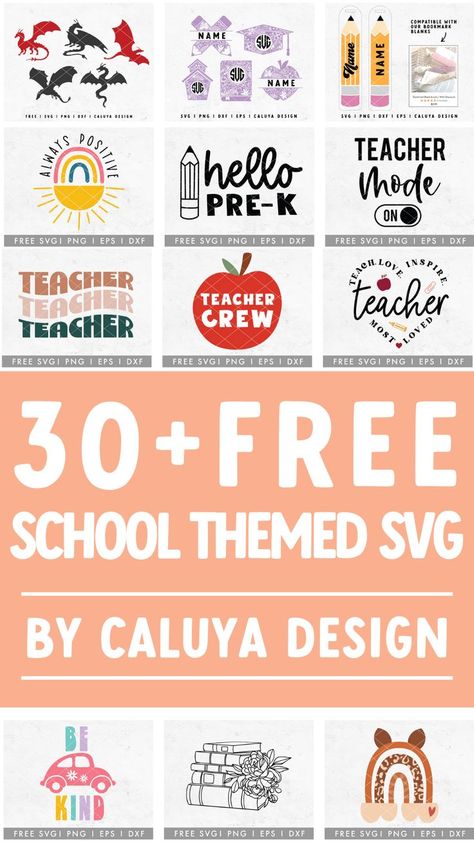 30+ Free School Themed SVG Svg Teacher Designs, Para Svg Free, Pencil Svg File Free, Free Svg Teacher, Teacher Shirt Svg Free, Back To School Svg Free, Cricut Teacher Shirts Svg Free, Svg Teacher Designs Free, Preschool Svg Free