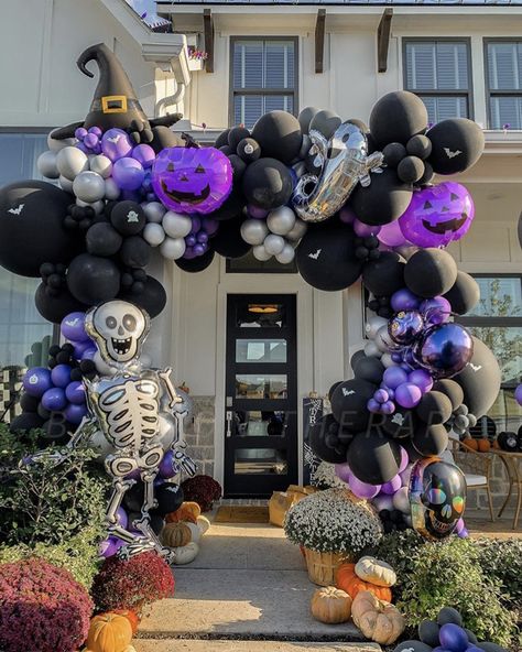 Halloween Theme Balloon Arch, Halloween Balloons Garland, Halloween Door Balloon Garland, Purple Black Orange Balloon Arch, Halloween Balloon Garland, Purple Halloween Balloon Garland, Spooky One Balloon Backdrop, Haloween Decoracion Balloon, Halloween Balloons Decorations