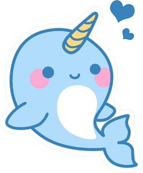 Narwhal Tattoo, Kid Painting, Cute Narwhal, Mermaid Sticker, Paper Doll House, Cute Cartoon Animals, Kawaii Animals, Kawaii Stickers, Narwhal