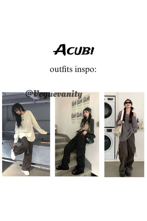 Style Chart Aesthetic, Acubi Makeup, Korean School Outfits, Y2k Acubi, Style Chart, Fancy Fits, Trendy Fits, Korean Streetwear, Fashion Top Outfits