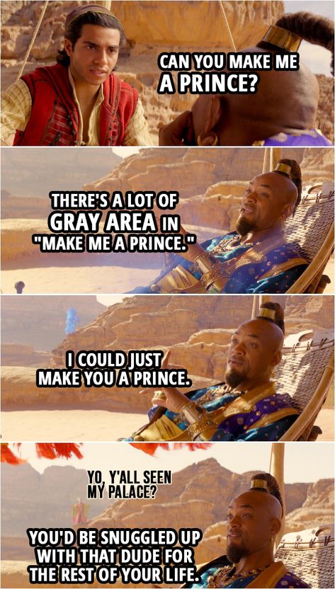 Aladdin Live Action Aesthetic, Disney Aladdin Quotes, Genie Quotes, Aladdin Quotes, I'm Mad At Disney, Aladdin Film, Aladdin Live, Movie Animation, Aladdin Disney