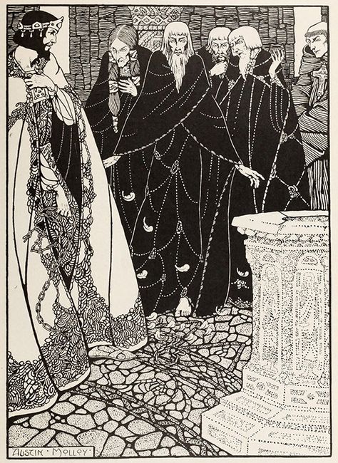 Save Vs. Dragon: Really Old Old-school Artist: Austin Molloy (aka Austin Ó… Goethe's Faust, Harry Clarke, Aubrey Beardsley, Irish Art, Art Japonais, Art Et Illustration, Alphonse Mucha, Wow Art, Black And White Illustration