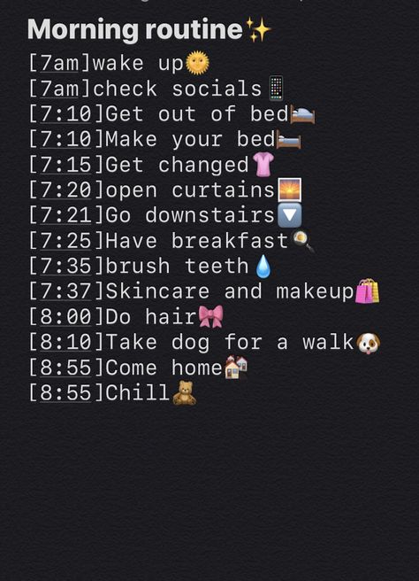 Morning routine - (7:00 - 8:00) ✨💗 Morning Routine 7 Am, 7:00 Am Morning Routine, Morning Routine 7:00 To 8:00 For School, Morning Routine School 7:00, 7 Am Morning Routine, Life Cleanse, Moring Routine, Loose Weight Workout, Good Apps For Iphone