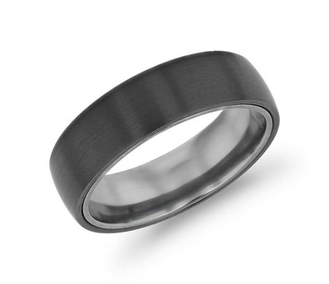 Matte Wedding Ring in Black Titanium and Tantalum (6.5mm) | Blue Nile Men Wedding Rings, Black Wedding Rings, Blue Nile, Mens Wedding Rings, Black Wedding, Blue Rings, Mens Wedding Bands, Stainless Steel Rings, Perfect Ring