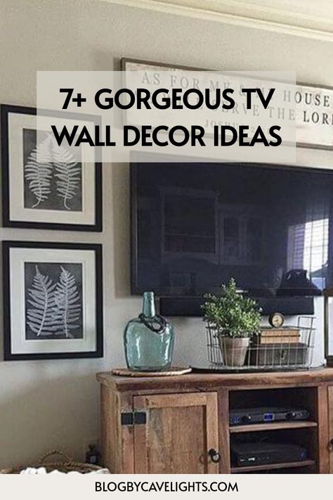 7 TV wall decor ideas Wall Tv Decor Ideas, Art Work Above Tv, Living Room Wall Tv Decor, Trim Around Wall Mounted Tv, On Top Of Tv Wall Decor, Two Tvs On One Wall, 70 Inch Tv Mounted On Wall, Decorating Above The Tv, Picture Over Tv