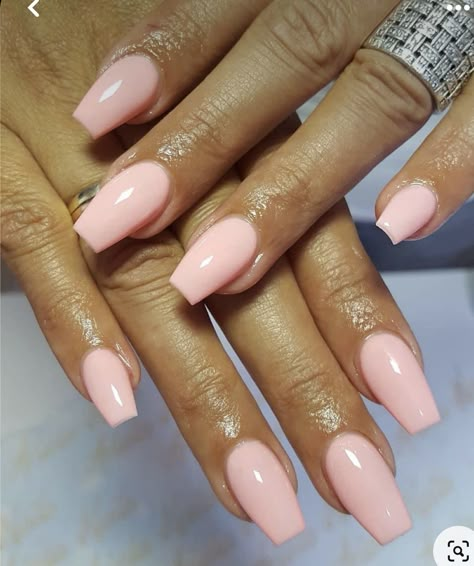 Classy Coffin Acrylic Nails, Summer Mani Pedi, Plain Acrylic Nails, Pretty Nail Colors, Nail Color Trends, Coffin Shape Nails, Colorful Nail Designs, I Love Nails, Pink Acrylic Nails