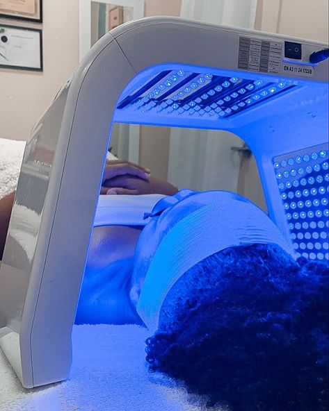 Blue Skincare Aesthetic, Esthetician Suite, Luxury Pictures, Led Light Therapy Skin, Led Light Facial, 2024 List, Facial Routine Skincare, Laser Facial, Beauty Therapy Room