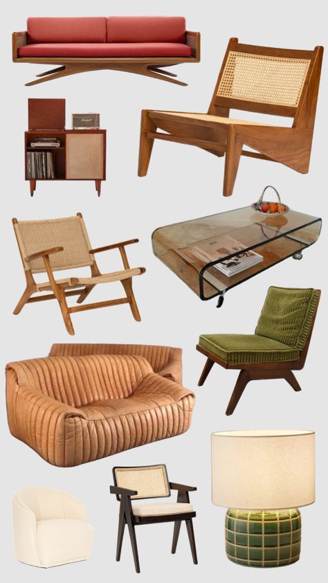 50s Design Interior, 70 Furniture Style, 70s Furniture Design, 70s Minimalism, 70s Chair, 1960s Living Room, 80s Furniture, Boho Decor Ideas, 70s Interior Design