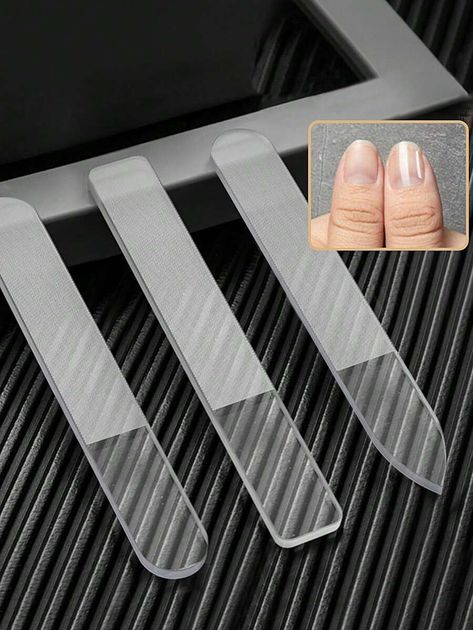 Nano nail file 3 pieces of glass nail file polishing nail surface gloss nail care tool Small Storage Boxes, Glass Nail File, Glass Nail, Nail Care Routine, Bright Nails, Glass Nails, Nail Buffer, Clean Nails, Crystal Nails