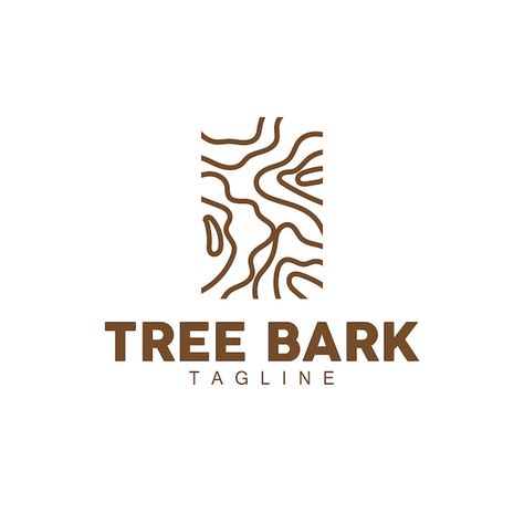 Vector tree bark logo wood tree simple t... | Premium Vector #Freepik #vector #tree-rings #annual-ring #bark #stump Logo With Tree Design, Tree Rings Logo, Arbutus Tree, Ring Logo, Vector Trees, Tree Textures, Simple Tree, Simple Texture, Cosmetic Packaging Design