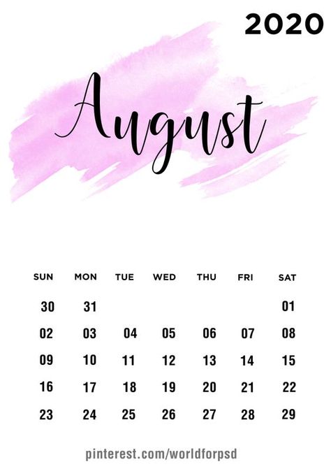 Designs Ideas August 2020 Calendar Wallpaper Iphone August 2019 Calendar, Monthly Calendar Design, Minimalist Calendar Design, Beautiful Calendar Design, Calendar August, Graphic Design Magazine, To Do Checklist, Make A Calendar, Design Calendar