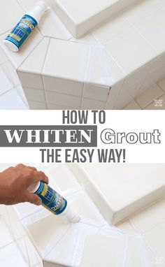 Home Improvement DIY: If your tile grout is dingy and nothing gets it white you are going to love this product. It is a grout colorant that will have your grout white in no time. Fast and budget friendly! Grout Cleaning Diy, Easy Home Improvement Projects, Diy Home Decor For Apartments, Easy Home Improvement, Home Improvement Loans, Tile Grout, Tile Floors, Grout Cleaner, Diy Home Repair