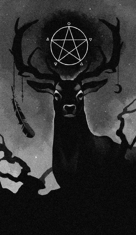 Witch Wallpaper, Pagan Art, Witchy Wallpaper, Deer Art, White Ash, Witch Art, Mythical Creatures Art, A Deer, Art Contest