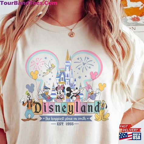 Disneyland Est 1955 California Shirt Mickey And Friends Happiest Place On Earth Sweatshirt Unisex Check more at https://tourbandtees.com/product/disneyland-est-1955-california-shirt-mickey-and-friends-happiest-place-on-earth-sweatshirt-unisex/ Happiest Place On Earth Shirt, Earth Sweatshirt, Disneyland Shop, Disney Family Outfits, Mini Mouse Ears, Disney Tshirt, Outfit Disney, Universal Studio, Disney 2024