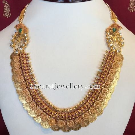 Kasula Necklace Designs, Kaasu Mala, Kasu Mala, Antique Bridal Jewelry, Antique Jewelry Indian, Indian Jewelry Sets, Antique Gold Jewelry, Gold Bride Jewelry, Gold Fashion Necklace