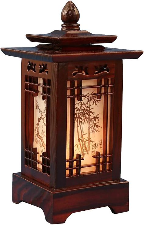 Korean Decor, Traditional Korean House, Japanese Lamps, Wood Lamp Shade, Japanese Lantern, Lamp Handmade, Wooden Table Lamps, Wood Lamp, Table Lamp Wood