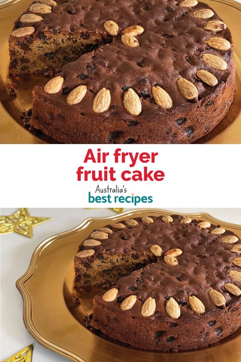 Yes, it’s possible! There’s no need to turn the oven on in the middle of summer to bake your Christmas fruit cake, your air fryer will do that for you! The results are a moist and rich cake that will surely up the festive cheer. This recipe requires 4 hours of cooling time. Air Fryer Christmas Cake, Slow Cooker Christmas Cake, Air Fryer Fruit Cake, No Bake Fruit Cake Recipe, Air Fryer Fruit, 3 Ingredient Fruit Cake Recipe, Air Fryer Cake Recipes, Boiled Fruit Cake, Best Pound Cake Recipe