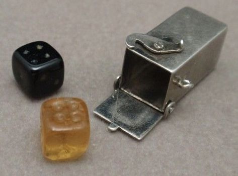 Vintage Dice, Dice Box, Silver Box, Metal Box, Your Mom, Vintage Charms, Silver Charms, Silver Bracelets, For Friends