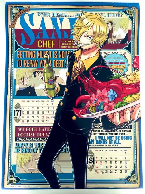 23rd Anniversary, Vinsmoke Sanji, Sanji Vinsmoke, School Schedule, Anime Wall Art, Manga Covers, Birthday Month, Anime One, Monkey D Luffy