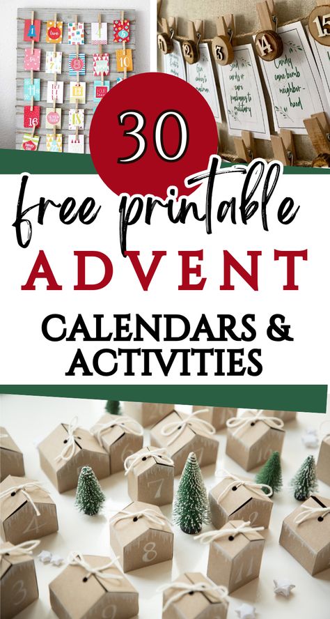 Do you need advent calendar ideas - what to put in them, activities, how to create them? Here are 30 DIY advent calendars for kids - that are free printables! How easy is that? These are super simple homemade advent calendars - with holders, activities, numbers, tags, Bible verses and all the best advent calendar fillers for the most memorable Christmas ever! A wonderful family tradition and family-friendly Christmas activity! Wall Advent Calendar Diy, Homade Advent Calender, Advent Calendar Fillers For Kids Free Printable, Family Advent Calendar Ideas Diy, Advent Calendar Printable Free For Kids, Toddler Advent Calendar Activities, Diy Christian Advent Calendar, Adult Advent Calendar Ideas Diy, Advent Calendar Kids Diy