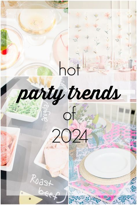 Trending Party Ideas, Birthday Party Business Ideas, 2024 Birthday Party Themes, Birthday Party Trends 2024, Unique Party Rental Ideas, Trending Party Decor, All That Glitters Party Theme, Party Decor Ideas For Adults, Birthday Trends 2024