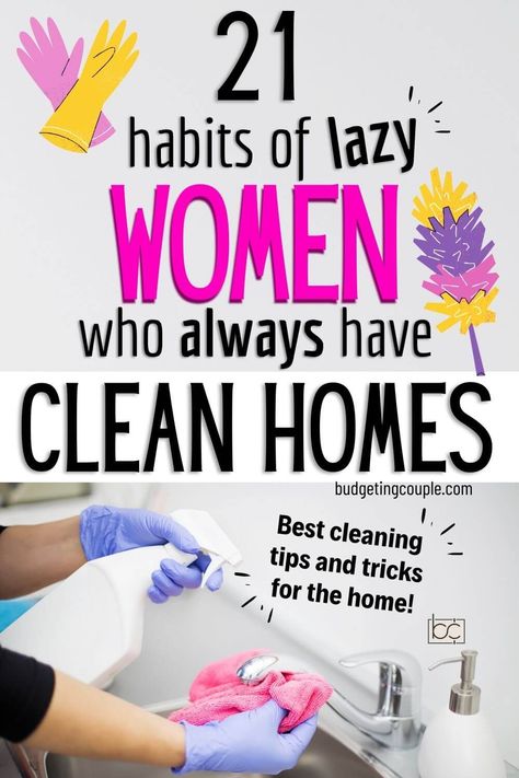 Looking for life hacks for cleaning your room and house? We have the best house cleaning tips and tricks right here! These quick decluttering tips are so easy to do. Give our ways to keep your home tidy a try! Lazy Cleaning, Clean Homes, Easy Cleaning Hacks, Spring Cleaning Hacks, Diy Cleaning Hacks, Astuces Diy, Deep Cleaning Tips, Cleaning Motivation, Household Cleaning Tips