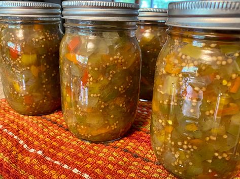 Picalilly Recipes Easy, Mexican Relish Recipe, Dill Relish Canning Recipe, Piccadilly Recipe, Fermented Dill Pickles Recipe, Chow Chow Canning Recipe, Apple Relish Recipe, Piccalilli Recipes, Barbecue Beans