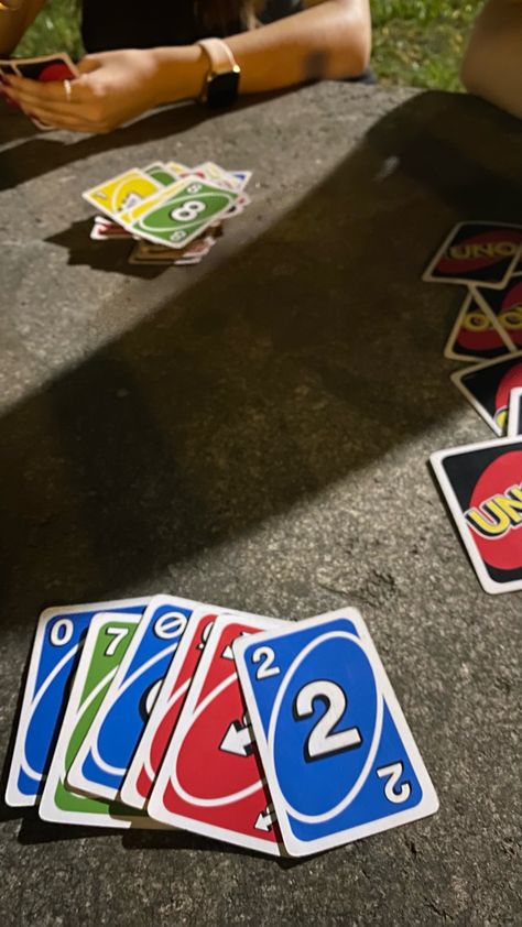 #uno #friends #games #game #gamenightideas #gamenight #gaming #cards #college #autumn #october #fall #aesthetic College Mystery Aesthetic, Uno Cards Aesthetic, Uno Aesthetic, Secret Friend, Friends Games, Gaming Cards, Classic Card Games, Uno Cards, Summer Energy