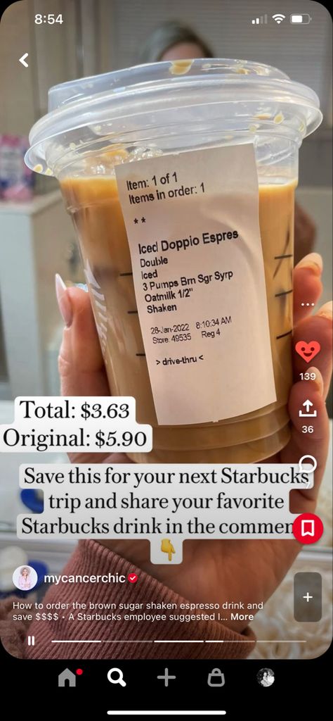 Mycancerchic is the best - she recommended this Starbucks hack - DELISH!! Starbucks Under $5, Starbucks Drink Recommendations, Starbucks Hacks Saving Money, Cheap Starbucks Drinks Hacks, Dunkin Drinks, Starbucks Uk, Coffee Orders, Drinks Starbucks, Starbucks Hacks