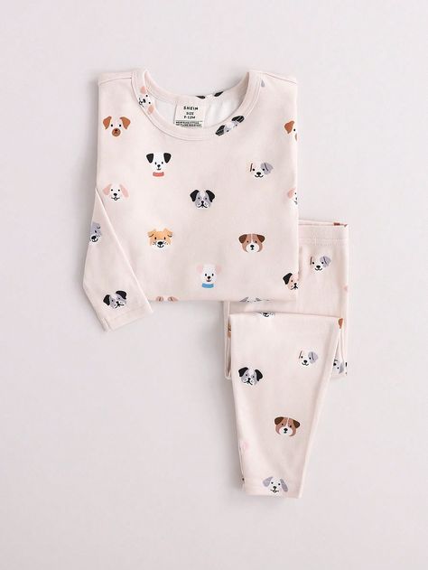 SHEIN 2pcs Baby Boy Cute Puppy Pattern Knit Soft Comfy Long Sleeve Pajama SetI discovered amazing products on SHEIN.com, come check them out! Soft Pajama Pants, Puppy Pattern, Cute Cartoon Bear, Soft Pajamas, Animal Cartoon, Cartoon Bear, Cute Puppy, Boys Pajamas, Sleepwear Sets