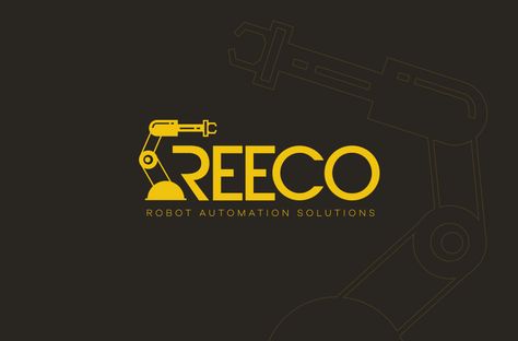 Robot Automation Solutions Logo Robotics Logo Design Ideas, Automation Logo Design, Robot Logo Design, Robotics Logo, Automation Logo, Desert Logo, Mining Logo, Big Robot, Robot Logo