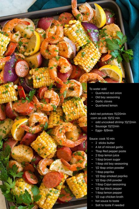 Making Seafood Boil, Ole Bay Seasoning Recipes, Seafood Boil Sides, Easy Seafood Boil Recipes, Shrimp Boil Recipe Old Bay, Old Bay Seasoning Recipe, Seafood Sauces, Seafood Boil Seasoning, Cajun Boil