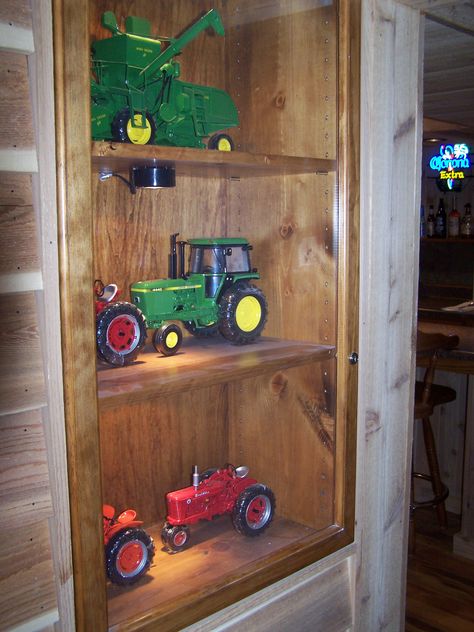 Toy Tractor Display Ideas, Toy Tractor Display, Tractor Bar, Toy Tractors, Redecorating Ideas, Toy Barn, Farmhouse Renovation, Farm Stuff, Hunting Camp