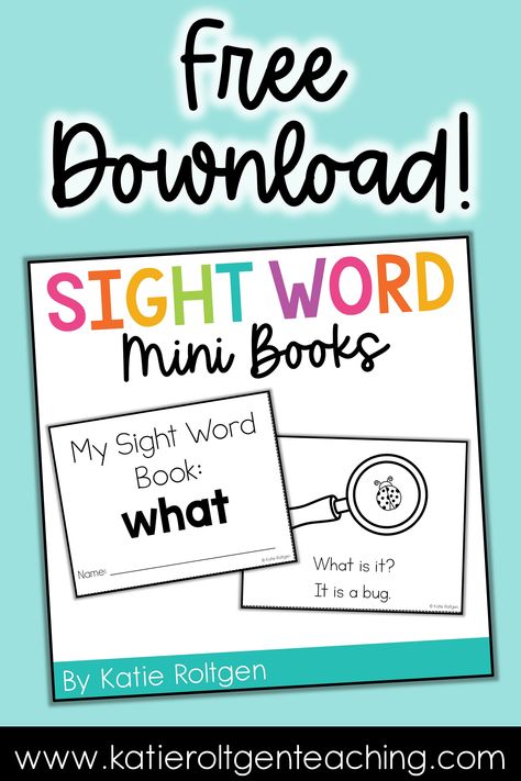 Sight Word Mini Books are a fun and practical tool for practicing sight words. Here's a free sample of one of my more than 50 sight word mini books. They're perfect for kindergarten! Printable Sight Word Books, Sight Word Mini Books Free, Montessori Sight Words Free Printable, Preprimer Sight Words Free, Free Sight Word Books, Sight Word Readers Free Printable, Pre K Sight Words Activities, Sight Words Preschool Printables Free, Sight Word Books Free Printable