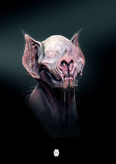 Vampire Monster Concept Art, Vampire Monster Design, Vampire Creature Design, Bat Monster Concept Art, Vampire Beast, Vampire Concept Art, Vampire Creature, Vampire Concept, Vampire Demon