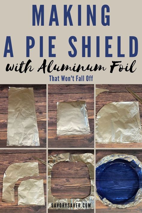 How To Cover Pie Crust Edges With Foil, Diy Pie Crust, Diy Pie, Aluminum Pie Pans, Pie Crust Shield, Pie Crust Edges, Diy Foil, Food House, Pie Tin