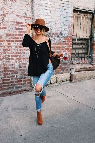 Casual Weekend Outfit, Womens Black Booties, Looks Country, Weekend Outfits, Cooler Look, Elegant Casual, Casual Weekend, Weekend Outfit, Fall Clothes