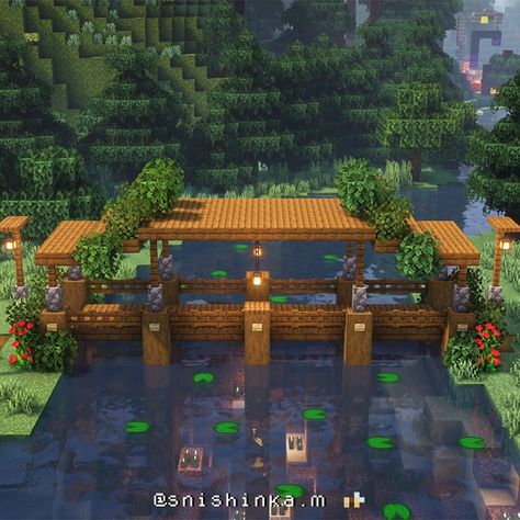 Minecraft Quest Board, Cute Minecraft Bridge Cottage Core, Minecraft Easy Bridge, Minecraft Bridge Ideas Cottagecore Long, Asian Bridge Minecraft, Huge Bridge Minecraft, Minecraft Glass Bridge, Minecraft Cottage Core Bridge, Simple Bridge Minecraft