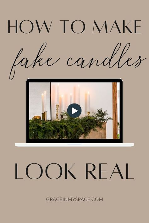 Diy Fake Candle Decorations, Diy Fake Candles, Battery Operated Candles Ideas, Battery Candles Decor Diy Projects, Battery Operated Candles Decoration, Battery Operated Candles In Fireplace, Decorating Flameless Candles Diy, Can You Paint Flameless Candles, Fake Candles Diy