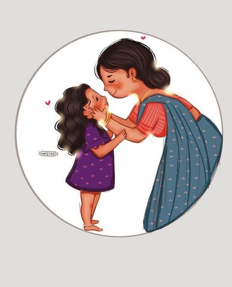 Mumma And Daughter Pics, Mother And Daughter Cartoon Pictures, Mom And Daughter Art Drawing, Mother Daughter Image, Mom Daughter Cartoon Images, Maa Paintings Art, Mom And Daughter Cartoon Pictures, Mom And Daughter Art Illustrations, Mother Daughter Art Drawing