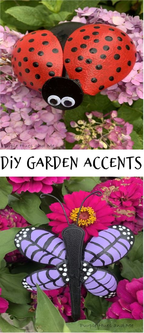 Garden Accents made with plastic spoons Bugs Made From Spoons, Plastic Spoon Ladybug, Plastic Spoon Bugs, Plastic Spoon Bees, Plastic Spoon Art, Plastic Spoon Crafts, Spoon Crafts, Ladybug Crafts, Spoon Art