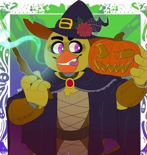 Artist is snazzamazing Fnaf Halloween Fanart, Fnaf Halloween, Halloween Profile, Discord Mod, Exotic Butters, Fnaf Golden Freddy, Funny Fnaf, Fnaf Fanart, Fnaf 4